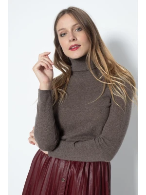 Perfect Cashmere Kaszmirowy golf "Ashley" w kolorze szarobrązowym rozmiar: XL