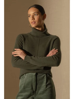 Zdjęcie produktu Perfect Cashmere Kaszmirowy golf "Carrick" w kolorze khaki rozmiar: XL