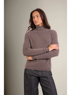 Perfect Cashmere Kaszmirowy golf "Elly" w kolorze szarobrązowym rozmiar: L