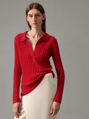 Perfect Cashmere Kaszmirowy golf "Skamar" w kolorze czerwonym rozmiar: M