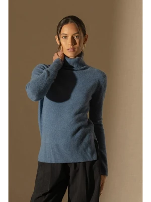 Perfect Cashmere Kaszmirowy golf "Tracy" w kolorze niebieskim rozmiar: M