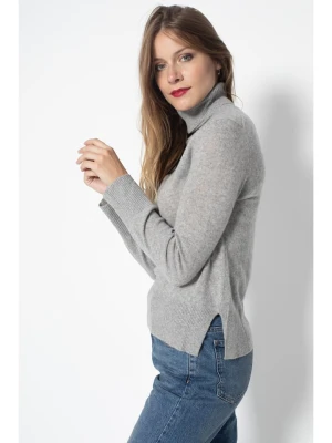 Perfect Cashmere Kaszmirowy golf "Tracy" w kolorze szarym rozmiar: L