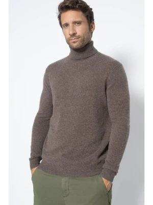 Perfect Cashmere Kaszmirowy golf "Trevor" w kolorze szarobrązowym rozmiar: S