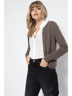 Perfect Cashmere Kaszmirowy kardigan "Amy" w kolorze brązowym rozmiar: XL