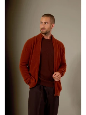 Perfect Cashmere Kaszmirowy kardigan "Cody" w kolorze ceglanym rozmiar: XXL