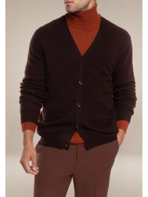 Perfect Cashmere Kaszmirowy kardigan "Errol" w kolorze brązowym rozmiar: L