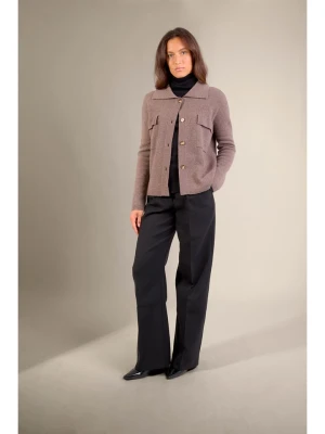 Perfect Cashmere Kaszmirowy kardigan "Hekla" w kolorze szarobrązowym rozmiar: M