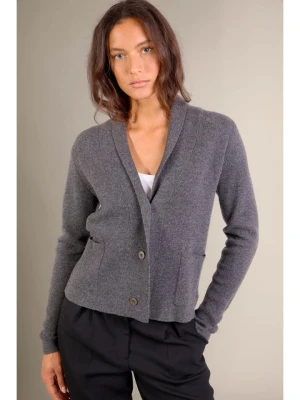 Perfect Cashmere Kaszmirowy kardigan "Mila" w kolorze antracytowym rozmiar: L