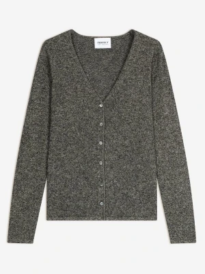Perfect Cashmere Kaszmirowy kardigan "Paige" w kolorze szarym rozmiar: L