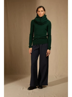 Perfect Cashmere Kaszmirowy sweter "Clody" w kolorze zielonym rozmiar: onesize