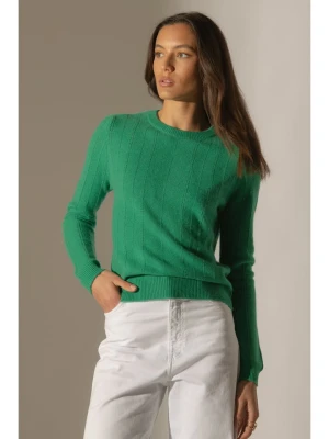 Perfect Cashmere Kaszmirowy sweter "Corva" w kolorze zielonym rozmiar: S