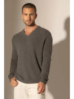 Perfect Cashmere Kaszmirowy sweter "Enzo" w kolorze szarym rozmiar: L