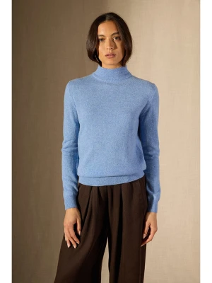Perfect Cashmere Kaszmirowy sweter "Evelina" w kolorze błękitnym rozmiar: M