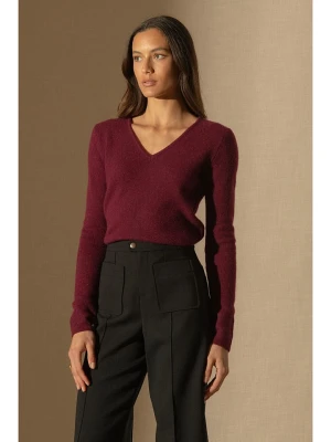 Perfect Cashmere Kaszmirowy sweter "Gaby" w kolorze bordowym rozmiar: L