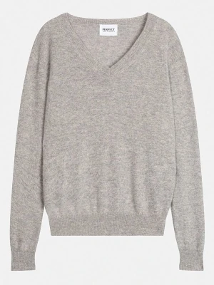 Perfect Cashmere Kaszmirowy sweter "Kalie" w kolorze jasnoszarym rozmiar: S