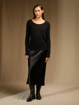 Perfect Cashmere Kaszmirowy sweter "Kelley" w kolorze czarnym rozmiar: L