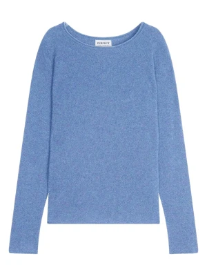 Perfect Cashmere Kaszmirowy sweter "Megan" w kolorze błękitnym rozmiar: M
