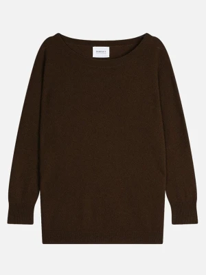 Perfect Cashmere Kaszmirowy sweter "Molly" w kolorze ciemnobrązowym rozmiar: XL