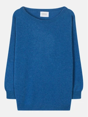Perfect Cashmere Kaszmirowy sweter "Molly" w kolorze niebieskim rozmiar: XL