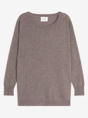 Perfect Cashmere Kaszmirowy sweter "Molly" w kolorze szarobrązowym rozmiar: M