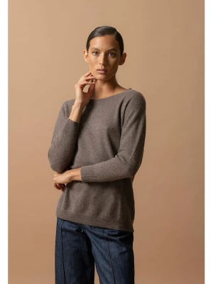 Perfect Cashmere Kaszmirowy sweter "Molly" w kolorze szarobrązowym rozmiar: S