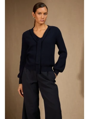 Perfect Cashmere Kaszmirowy sweter "Noty" w kolorze granatowym rozmiar: M