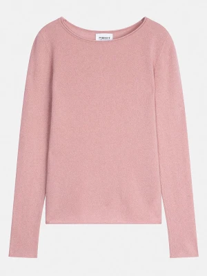 Perfect Cashmere Kaszmirowy sweter "Oprah" w kolorze szaroróżowym rozmiar: L