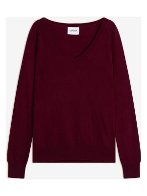 Perfect Cashmere Kaszmirowy sweter "Penelope" w kolorze bordowym rozmiar: M
