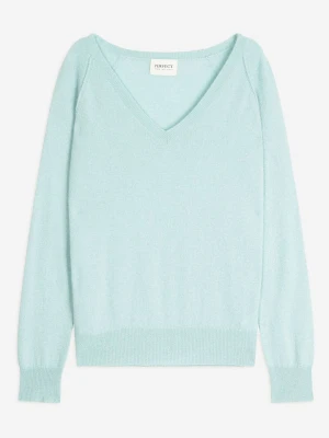 Perfect Cashmere Kaszmirowy sweter "Penelope" w kolorze miętowym rozmiar: L