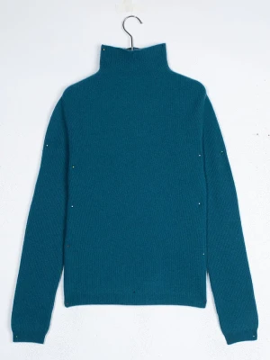 Perfect Cashmere Kaszmirowy sweter "Ruby" w kolorze morskim rozmiar: M