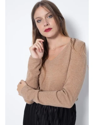 Perfect Cashmere Kaszmirowy sweter "Shannon" w kolorze beżowym rozmiar: M