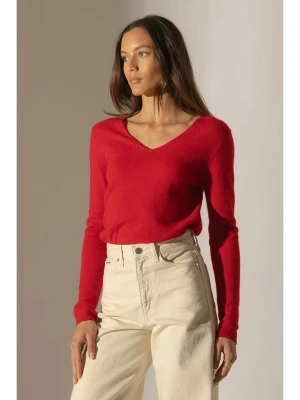 Perfect Cashmere Kaszmirowy sweter "Shannon" w kolorze czerwonym rozmiar: M