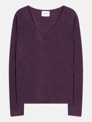 Perfect Cashmere Kaszmirowy sweter "Shannon" w kolorze fioletowym rozmiar: L