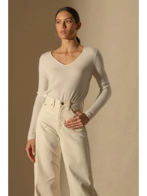 Perfect Cashmere Kaszmirowy sweter "Shannon" w kolorze kremowym rozmiar: M