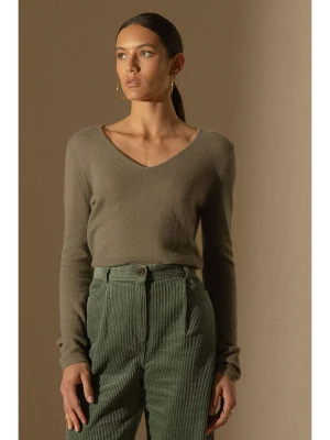 Perfect Cashmere Kaszmirowy sweter "Shannon" w kolorze oliwkowym rozmiar: L