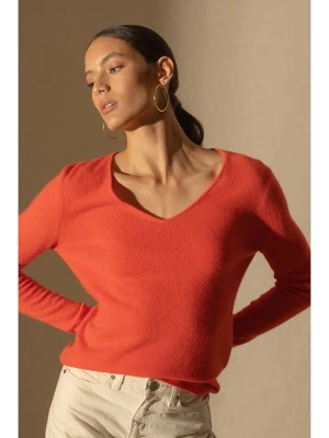 Perfect Cashmere Kaszmirowy sweter "Shannon" w kolorze pomarańczowym rozmiar: S