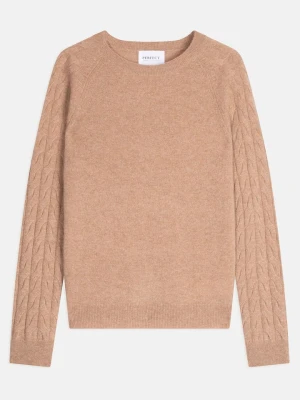 Perfect Cashmere Kaszmirowy sweter "Sorella" w kolorze beżowym rozmiar: XL