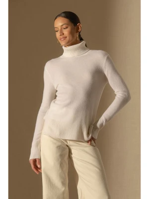 Perfect Cashmere Kaszmirowy golf "Tracy" w kolorze kremowym rozmiar: XXL