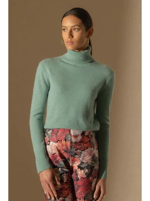 Perfect Cashmere Kaszmirowy golf "Tracy" w kolorze zielonym rozmiar: S