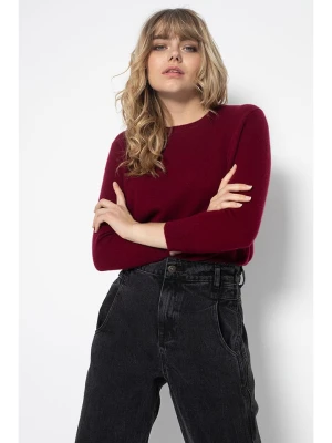 Perfect Cashmere Kaszmirowy sweter "Vanessa" w kolorze bordowym rozmiar: S