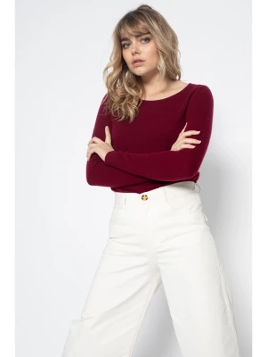 Perfect Cashmere Kaszmirowy sweter "Whitney" w kolorze bordowym rozmiar: M
