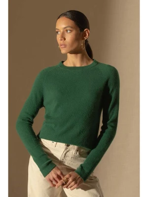 Perfect Cashmere Kaszmirowy sweter "Whitney" w kolorze zielonym rozmiar: M