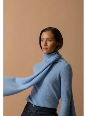 Perfect Cashmere Kaszmirowy szal "Kelly" w kolorze błękitnym - 200 x 30 cm rozmiar: onesize