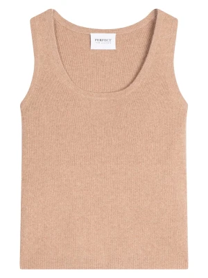 Perfect Cashmere Kaszmirowy top "Vanesia" w kolorze karmelowym rozmiar: XXL