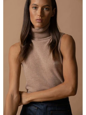 Perfect Cashmere Kaszmirowy top w kolorze karmelowym rozmiar: M