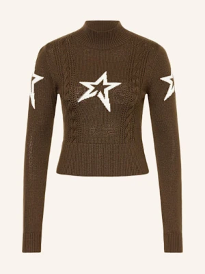 Perfect Moment Sweter Cable Z Wełny Merynosowej braun