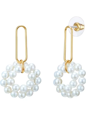 Perldesse Pozłacane kolczyki-wkrętki z perłami rozmiar: onesize