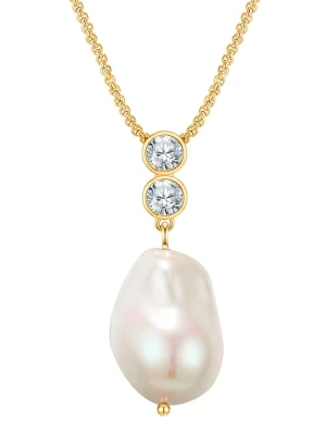 Perldesse Pozłacany naszyjnik z perłą i cyrkoniami - dł. 46 cm rozmiar: onesize