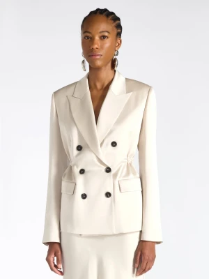 PERŁOWA SATYNOWA MARYNARKA FARRELL LIVIANA CONTI