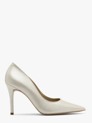 Perłowe czółenka na wysokim obcasie Ryłko